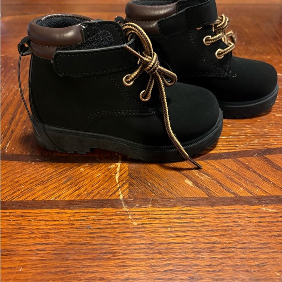 Kidgets Toddler Boys Hiker Work Boot Black - Picture 2 of 5